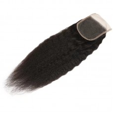 Raw Virgin Hair 5x5 transparent lace closure kinky straight